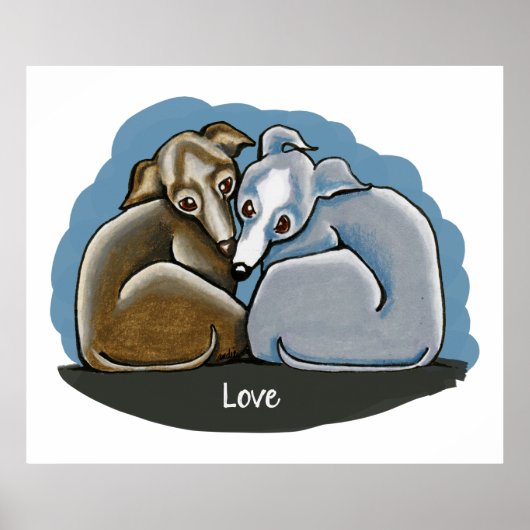 Italienisch Greyhound Huddle Poster (Vorne)