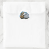 Italienisch Greyhound Huddle Runder Aufkleber (Tasche)
