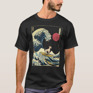 Italienisch Greyhound Japanisch Kanagawa Wave Funn T-Shirt