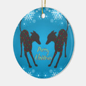 Italienisch Greyhound Keramik Ornament (Links)