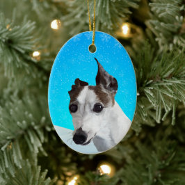 Italienisch Greyhound Keramik Ornament