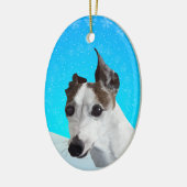Italienisch Greyhound Keramik Ornament (Links)