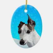 Italienisch Greyhound Keramik Ornament (Vorne)