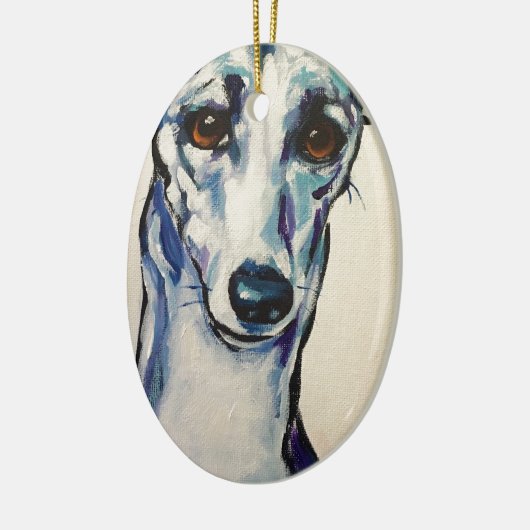 Italienisch Greyhound Keramikornament (Links)
