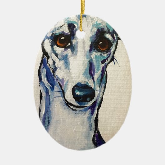 Italienisch Greyhound Keramikornament (Vorne)