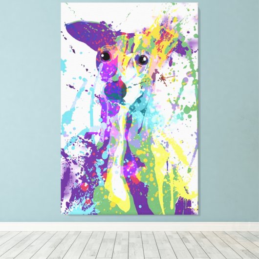 Italienisch Greyhound Leinwanddruck (Insitu (Holzboden))