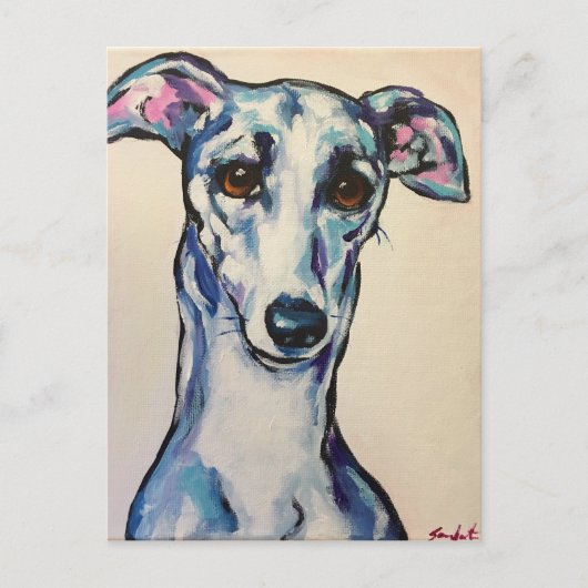 Italienisch Greyhound Postkarte (Vorderseite)