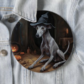 Italienisch Greyhound Pumpkins Halloween Beängstig Button (Beispiel)