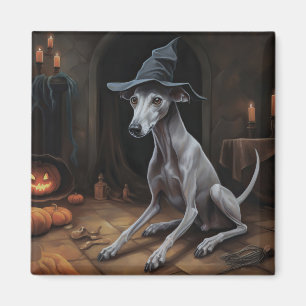 Italienisch Greyhound Pumpkins Halloween Beängstig Magnet