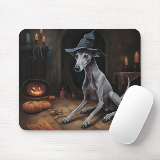 Italienisch Greyhound Pumpkins Halloween Beängstig Mousepad (Mit Mouse)