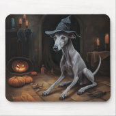 Italienisch Greyhound Pumpkins Halloween Beängstig Mousepad (Vorne)