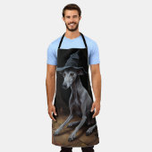 Italienisch Greyhound Pumpkins Halloween Beängstig Schürze (Getragen)