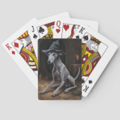 Italienisch Greyhound Pumpkins Halloween Beängstig Spielkarten (Rückseite)