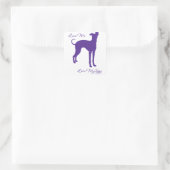 Italienisch Greyhound Quadratischer Aufkleber (Tasche)