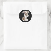 Italienisch Greyhound Runder Aufkleber (Tasche)