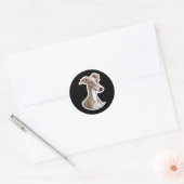 Italienisch Greyhound Runder Aufkleber (Umschlag)