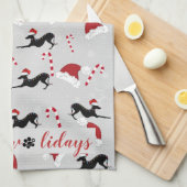 Italienisch Greyhound Weihnachtsküche Handtuch (Viertel Falte)
