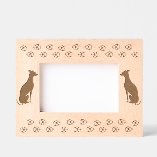 Italienisch Greyhound/Whippet Geätzte Rahmen (Vorderseite)