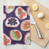 Italienisch Hors d'oeuvres | Muster Geschirrtuch (Viertel Falte)