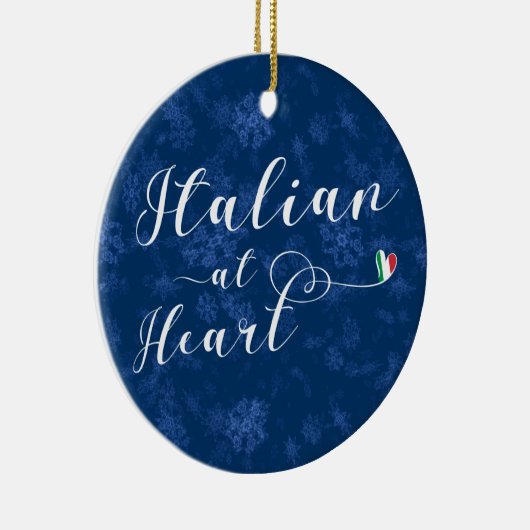 Italienisch im Herzen, Weihnachtsbaumschmuck, Ital Keramik Ornament (Rechts)