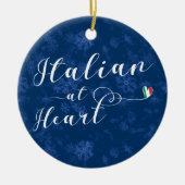Italienisch im Herzen, Weihnachtsbaumschmuck, Ital Keramik Ornament (Vorne)