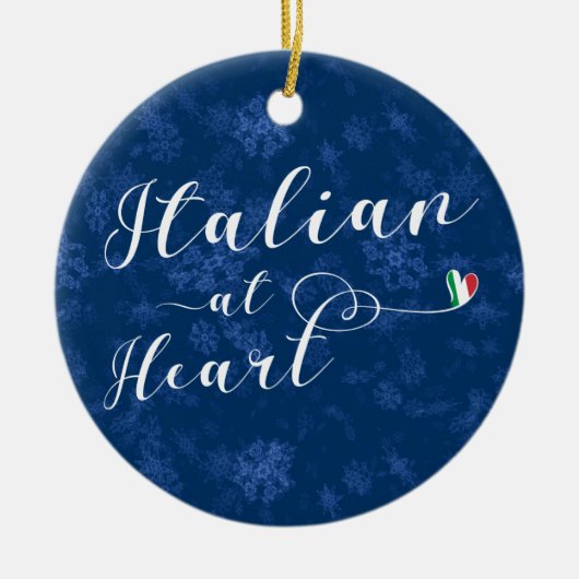 Italienisch im Herzen, Weihnachtsbaumschmuck, Ital Keramik Ornament (Vorne)