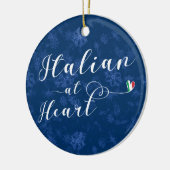 Italienisch im Herzen, Weihnachtsbaumschmuck, Ital Keramik Ornament (Links)