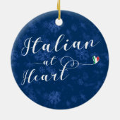 Italienisch im Herzen, Weihnachtsbaumschmuck, Ital Keramik Ornament (Hinten)