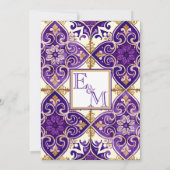 Italienisch Inspirierte Lila Frühjahrskneipe Einladung (Rückseite)