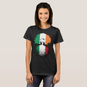 Italienisch-irische Tree-Roots-Flagge T-Shirt (Vorne ganz)