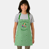 Italienisch Irish USA Flags Kleeblatt Personalisie Schürze (Insitu)