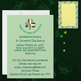 Italienisch Irish USA Kleeblatt St Patrick's Day P Einladung