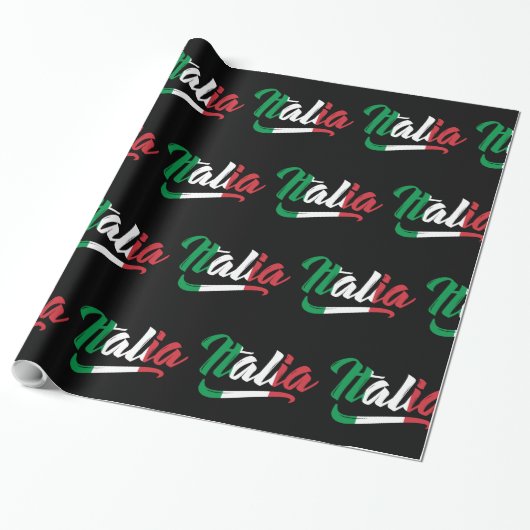 Italienisch Italia Italiano Pattern Geschenkpapier (Ungerollt)