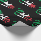 Italienisch Italia Italiano Pattern Geschenkpapier (Ecke)