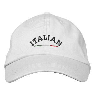 Italienisch & italienische Flagge Bestickte Baseballkappe