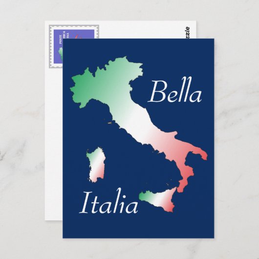Italienisch - Italienische Postkarte (Vorne/Hinten)