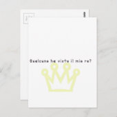 Italienisch-König Postkarte (Vorne/Hinten)