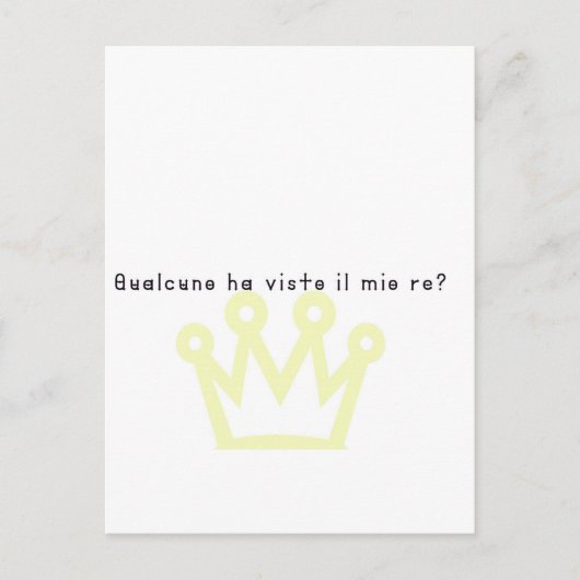 Italienisch-König Postkarte (Vorderseite)