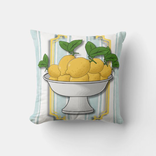 Italienisch Lemon Bowl Kitchen Print | Küste Kissen (Vorderseite)
