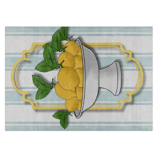 Italienisch Lemon Bowl Kitchen Print | Küste Schneidebrett (Vorderseite)