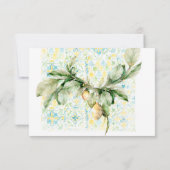 Italienisch Lemon Grove | Boho Wedding RSVP w/Meal Karte (Rückseite)