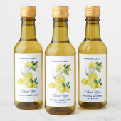 Italienisch Lemon Mini Limoncello Wedding Weinetikett (Flaschen)