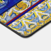 Italienisch Majolica blauen Kacheln Zitrusfrüchte Schreibtischunterlage (Ecke)