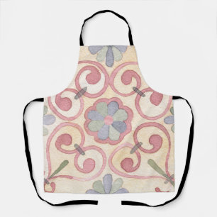 Italienisch Majolica Pink Flora Aquarell Schürze