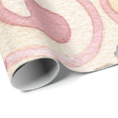 Italienisch Majolica Rosa Blumendekoution Geschenkpapier (Rolleneckpunkt)