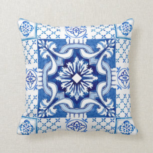 Italienisch-mediterrane Fliesengestaltung nahtlos Kissen
