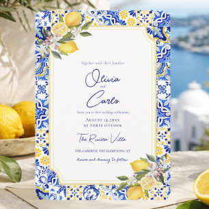 Italienisch mediterrane Hochzeit & Lemon Feiertagskarte