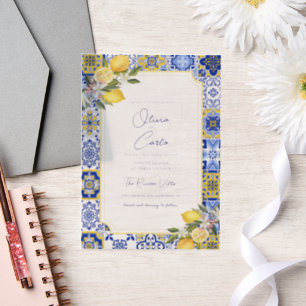 Italienisch mediterrane Hochzeit & Lemon Pergament Einladungen