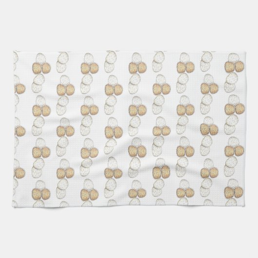 Italienisch-mexikanische Hochzeitskekse Russische Geschirrtuch (Horizontal)