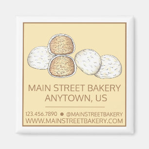 Italienisch-mexikanische Hochzeitskekse Snowballs Magnet